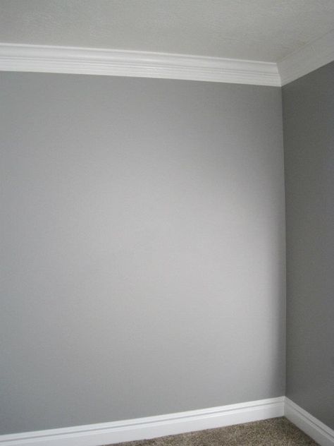 Grey Walls + White Moldings= Modern Sophisticate Inspired Room! Baseboard Trim Styles, Baseboard Styles, White Molding, Gray Walls, Grey Room, Empty Room, Grey Kitchens, Simple Bedroom, Remodel Bedroom