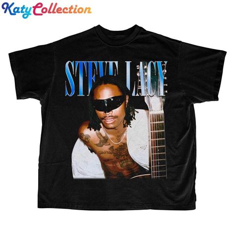 Steve Lacy Vintage Hip Hop T-Shirt Black Tshirt Sweatshirt Classic Check more at https://katycollection.com/product/steve-lacy-vintage-hip-hop-t-shirt-black-tshirt-sweatshirt-classic/ Steve Lacy, Vintage Hip Hop, Viscose Fabric, Hip Hop Fashion, Quality Fashion, Vintage Shirts, Black Tee, Black Tshirt, Hip Hop