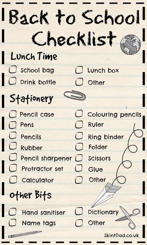 Back To School Printables, Middle School Supplies, Escuela Diy, Back To School List, Autumn Phillips, Back To School Checklist, School Preparation, School Checklist, Back To School Organization