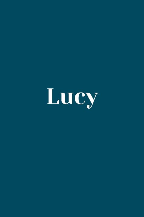 Lucy - Baby Name - Names That Start With L Lucy Name, L Names, Baby Name, Art Class, Art Classes, Baby Names, Collage, Pins, Art