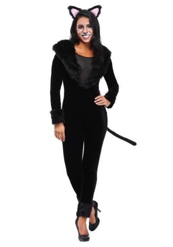 Sly Cat Women's Costume#Cat, #Sly, #Costume Kitty Costume Women, Mime Halloween Costume, Easy Costumes Women, Bug Costumes, Halloween Costume College, Kitty Costume, Easy College Halloween Costumes, Black Cat Costumes, Costume College