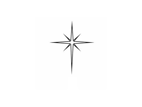 Star Fineline Tattoo, Starburst Tattoo Designs, Cross Star Tattoo, 8 Pointed Star Tattoo Bryce, Eight Point Star Tattoo, Christmas Star Tattoo, Moravian Star Tattoo, Single Star Tattoo, 8 Point Star Tattoo