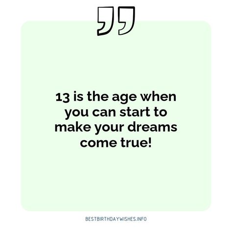 Turning 13 is a milestone in life that marks the transition from childhood to teenagehood. On this special occasion, it is important to celebrate this... | # #BirthdayWishes Check more at https://www.ehindijokes.com/13th-birthday-wishes-quotes/ 13th Birthday Captions, 13th Birthday Wishes, Childhood Quotes, 13 Birthday, Birthday Wish, Birthday Captions, Birthday Wishes Quotes, Wishes Quotes, 13th Birthday