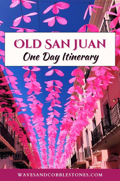 Visiting San Juan Puerto Rico on a Caribbean cruise? You're going to love it! There are so many amazing things to do in Old San Juan. It's very walkable, so you can see many of the top attractions even if you only have one day in San Juan. Learn how in this Old San Juan one day itinerary! San Juan Puerto Rico Cruise Port, Umbrella Street, Rum Tasting, Puerto Rico Trip, Old San Juan Puerto Rico, Puerto Rican Cuisine, Cruise Ports, Best Weekend Getaways, Colorful Houses