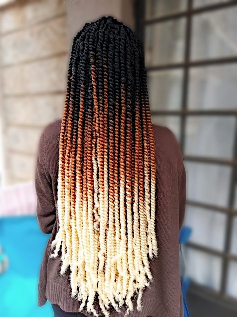 Passion Twists Hairstyle Long, Passion Twist Hairstyles, Random Hairstyles, New Braided Hairstyles, Twists Hairstyles, Spring Twist Hair, Passion Twists, Braids Ideas, Hairstyles Pictures