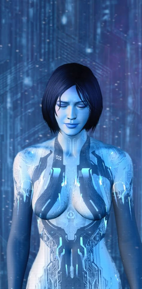 Cortana Tattoo, Halo Iphone Wallpaper, Halo 5 Female Spartan, Cortana Halo Fan Art, Halo Reach Female Spartan, Cortona From Halo, Halo 4 Cortana, Cortana Cosplay, Halo Cortana