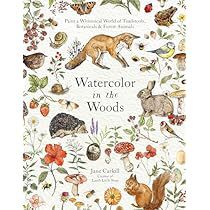 Watercolor Books, Watercolor Projects, Embroidered Art, Nature Journal, Woodland Creatures, Watercolor Animals, Forest Animals, Sticker Book, Woodland Animals