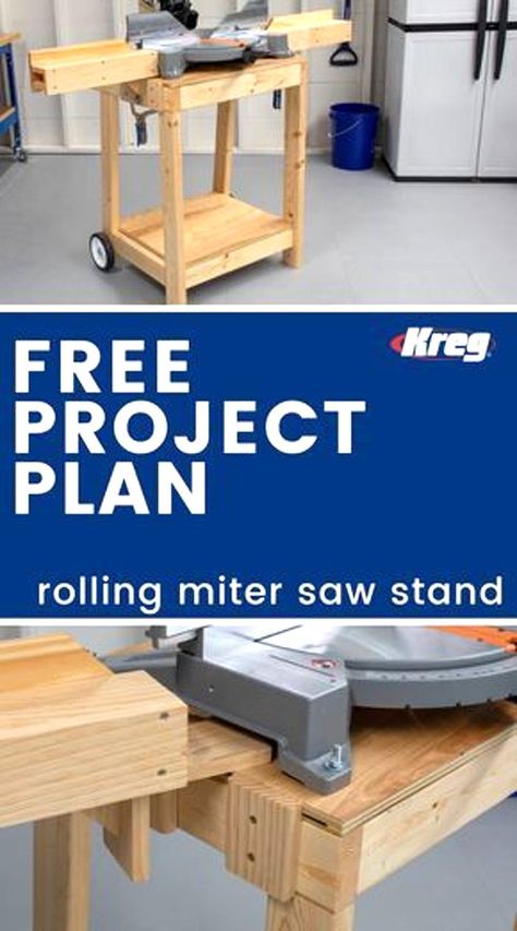 Diy Miter Saw Stand, Kreg Jig Projects, Miter Saw Stand, Table Saw Stand, Mitre Saw Stand, Saw Stand, Woodworking Saws, Woodworking Projects Furniture, Project Plan