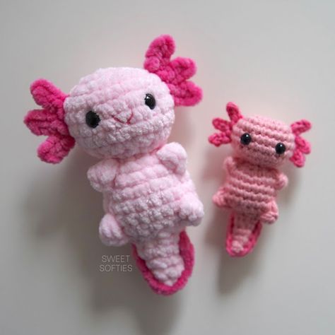 Axolotl Crochet Pattern, Toys Quotes, Axolotl Pattern, Axolotl Crochet, Baby Axolotl, Crochet Pocket, Tutorial Amigurumi, Diy Yarn, Crochet Keychain Pattern