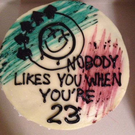 Blink 182 Cupcakes, Blink 182 Birthday, Blink 182 Party, Blink 182 Cake, 23rd Birthday Cake, 23rd Birthday Decorations, 23 Birthday Cake, Cake Instagram, Artist Cake