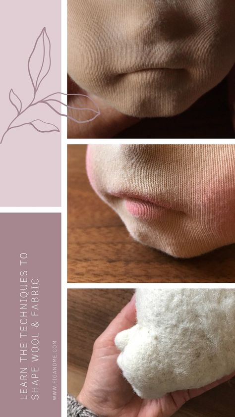 Class Open: Needle Felting a Doll's Face in Wool Young Child Edition — fig & me Soft Sculpture Dolls Patterns Free, Waldorf Doll Pattern Free, Waldorf Doll Tutorial, Felt Crafts Dolls, Handmade Dolls Patterns, Soft Sculpted Doll, Waldorf Dolls Clothes, Doll Making Patterns, Fabric Doll Pattern