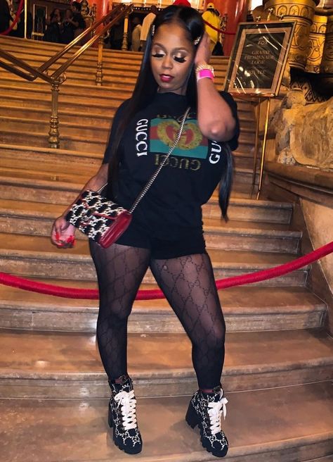 Gucci Gucci Outfit Black Women, Gucci Socks Outfit Black Women, Gucci Socks Outfit Women, Gucci Leggings Outfit, Gucci Fishnet Tights Outfit, Gucci Sneakers Outfit Black Women, Gucci Tights Outfit Winter, Black Gucci Stockings Outfit, Fish Net Tights Outfit Shorts