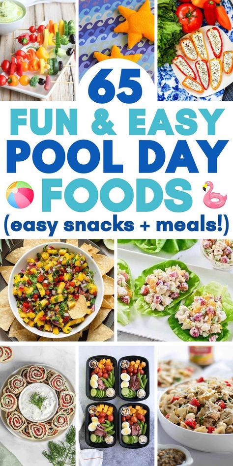 summer finger foods picnics Fun Summer Food Ideas, Hot Day Snack Ideas, Snacks For A Pool Party, Snacks For Outdoor Party, Pool Day Dinner Ideas, Pool Party Sandwiches, Food For Pool Day, Fun Pool Party Food, Summer Kid Food