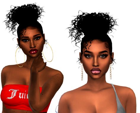 Sims 4 Afro Hair, Sims 4 Curly Hair, Casual Curls, Top Haircuts For Men, Messy Curly Bun, Flat Top Haircut, Sims 4 Black Hair, Sims 4 Cc Kids Clothing, Curly Bun