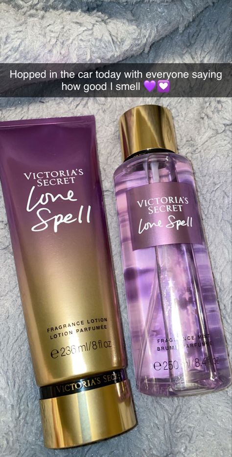 Lotion And Perfume Combo, Best Victoria Secret Perfume, Victoria Secret Perfume Body Spray, Victoria Secret Body Spray, Fragrance Lab, Victoria Secret Love Spell, Skin Care Basics, Skin Care Routine Order, Scented Lotion