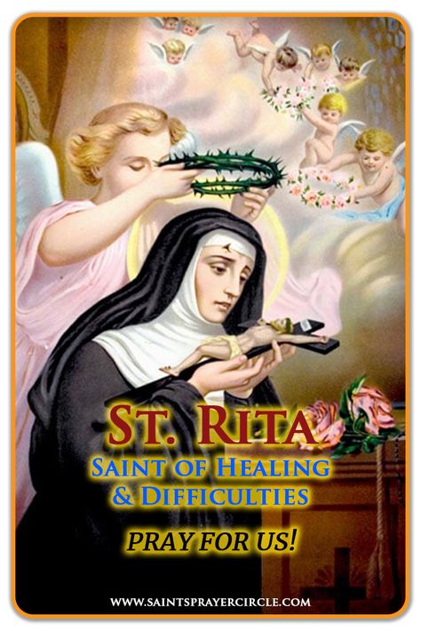 Prayer To St Rita, St Benedict Prayer, Saint Rita, St. Rita, Faith Can Move Mountains, Prayer Wall, St Benedict, Urgent Care, Pray For Us