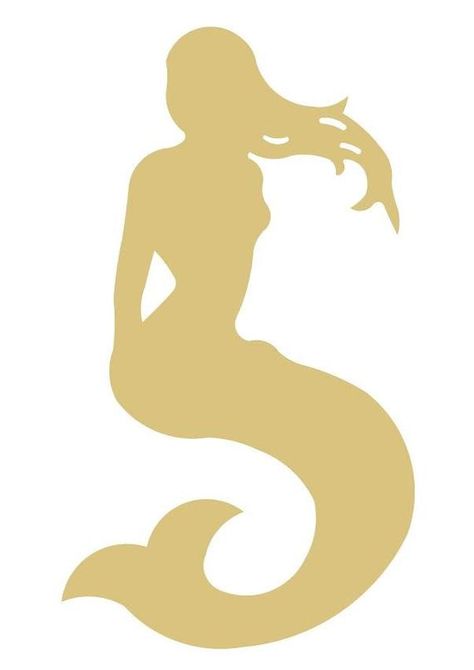 Mermaid Cutout, Mermaid Outline, Nautical Door, Sharpie Paint Markers, Crafts For Children, Summer Birthday Party, Beach Theme Decor, Mermaid Life, Wooden Cutouts