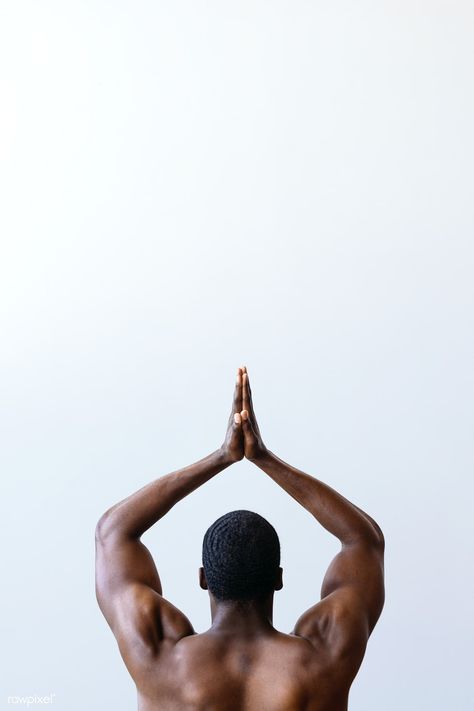 Black man stretching his back muscles | premium image by rawpixel.com / Felix Male Yoga Aesthetic, Yoga Poses Men, Men Stretching, Gym Posts, Man Stretching, Waves Hairstyle Men, Book Mood, Aizen Power, Gym Images