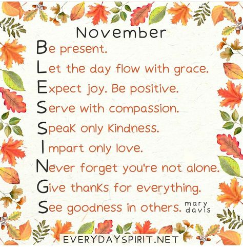 Hello November | everydayspirit1 November Blessings, Happy New Month Quotes, New Month Wishes, Thanksgiving Readings, New Month Quotes, Live Intentionally, November Quotes, 365 Day Challenge, Holi Wishes