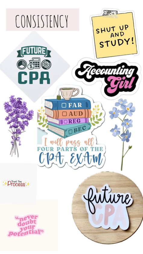 Kick start studying for CPA Cpa Motivation, Accounting Student Aesthetic, Start Studying, Accounting Student, Cpa Exam, Manifesting Vision Board, Future Vision, Career Goals, Accounting