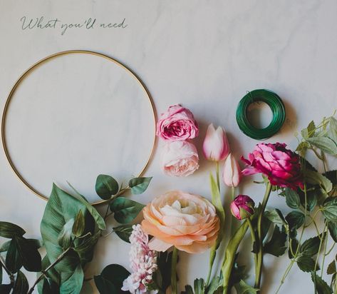 DIY Floral Hoop Ring Bouquet, Hoop Bouquet, Corsage Ideas, Bouquet Green, Wedding Hoop, Wedding Corsage, Corsage And Boutonniere, Flower Company, Diy Bridal