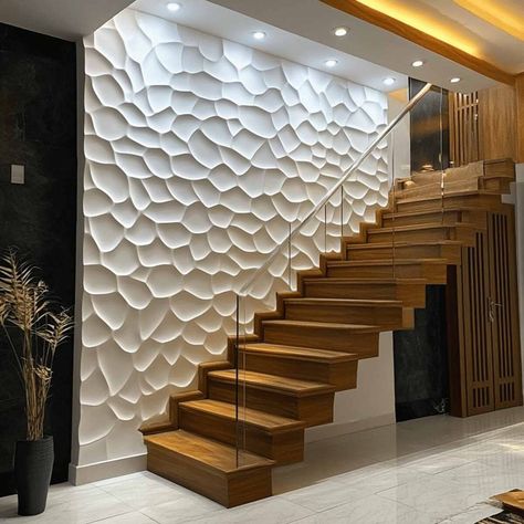 23 Unique Stairs Wall Decor Ideas for a Stunning Home Makeover Modern Stair Case, Tall Staircase Wall Ideas, Stairs Wall Decor Ideas, Stairs Wall Decor, Unique Stairs, Stairs Wall, Stair Wall, Stairway Design, Staircase Wall