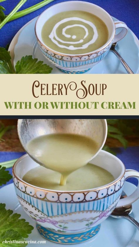 Celery Recipes Soup, Great British Food, Celery Recipes, Soup Easy, Cream Of Celery Soup, Celery Soup, Crock Pot Soup, British Food, Easy Soups