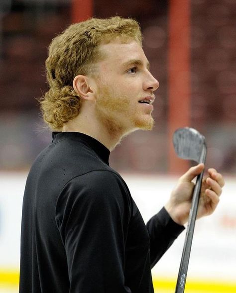 #Blackhawks playoff mullet Hockey Mullet, Patrick Kane Mullet, Modern Mullet Haircut, Majestic Hair, Hockey Hair, Mullet Fade, Monochrome Makeup, Monochrome Makeup Look, Mullet Haircut