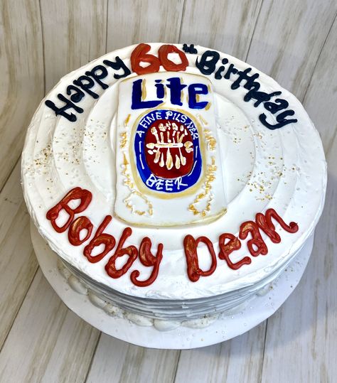 Simple beer Miller Lite Beer Cake, Lite Beer, Beer Cake, Cake Bakery, Miller Lite, Cake Designs Birthday, Bakery Cakes, Party Cake, Yummy Cakes