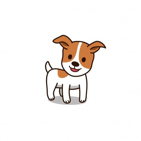 Cartoon character cute jack russell terr... | Premium Vector #Freepik #vector #design #dog #nature #character Diy Photo Candles, Cute Jack Russell, Jack Terrier, Dog Drawing Simple, Dog Nature, Premium Vector Cartoon, Vector Cartoon, Dog Illustration, Russell Terrier