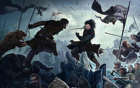 Battle of the Bastards - the North Remembers. Art by Ertaç Altınöz in collaboration w/ Calvin M. Green. The Old Gods, Old Gods, Game Of Thrones Poster, Game Of Thrones 3, King In The North, Asoiaf Art, Gra O Tron, Game Of Thrones Art, Game Of Thrones Fans