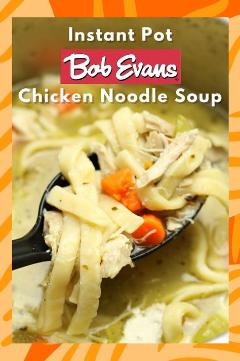 Bob Evan's Chicken-N-Noodles Soup is a copycat version of the homey, comforting soup that can be made at home in your Instant Pot or Crockpot! Savory Beef Stew, Chicken And Noodles, Bob Evans, Comforting Soup, Quick And Easy Soup, Best Instant Pot Recipe, Instant Pot Soup, Delicious Soup Recipes, Soup Recipes Slow Cooker