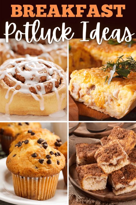 Wondering what to bring to your next breakfast potluck? From breakfast pizza to Belgian waffles, here are 23 recipes that are guaranteed crowd-pleasers! Serving Breakfast To A Crowd, Company Breakfast Ideas Simple, Breakfast Crowd Pleasers, What To Bring To A Breakfast Potluck, Sweet Breakfast Potluck Ideas, Breakfast For A Crowd Ideas, Easy Breakfast Snacks For A Crowd, Breakfast For Coworkers, Easy Large Group Breakfast Ideas