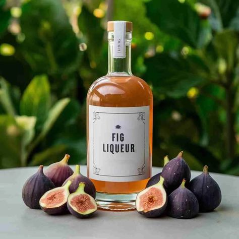 FICONCELLO: THE SUBLIME FIG LIQUEUR - Cooking Italians Fig Liqueur, Authentic Italian Recipes, Italian Snacks, Italian Liqueur, Large Glass Jar, Wooden Ladle, Liquor Recipes, Orange Liqueur, Grain Alcohol