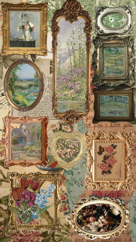 #vintage #frame #cottagecore #nature #vibes #wallpaper #movie #tv #music #aesthetic #flower #woods Cottagecore Nature, Cottagecore Wallpaper, Movie Collage, Nature Vibes, Vibes Wallpaper, Aesthetic Flower, Framed Wallpaper, Tv Music, Vintage Frame