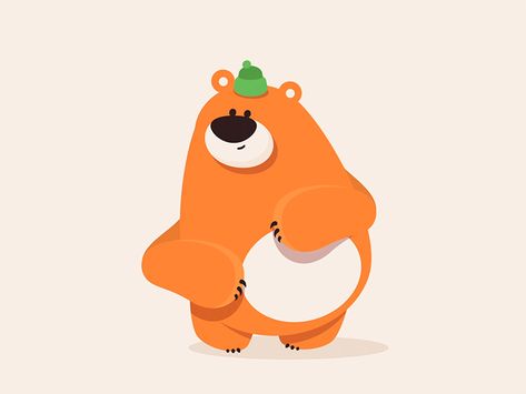 Dancing bear Birthday Animation Gif, 2d Animal Character Design, Animated Illustration Gif, Koala Character Design, Animation Gif Illustration, Cute Animation Gif, Dance Animation Gif, Character Animation Gif, Crazy Character Design