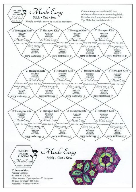 English Paper Piecing Made Easy | Templates for 2" Hexagon Kite Paper patterns #paperpatterns Paper patterns printable #paperpatternsprintable Paper patterns templates #paperpatternstemplates Paper patterns design 2.155 English Paper Piecing Patterns Free, Epp Quilt Patterns, Hexagon Quilting, Hexie Quilts Patterns, Free Paper Piecing Patterns, Hexagon Quilt Pattern, Pieced Quilt Patterns, Hexagon Patchwork, Paper Pieced Quilt Patterns