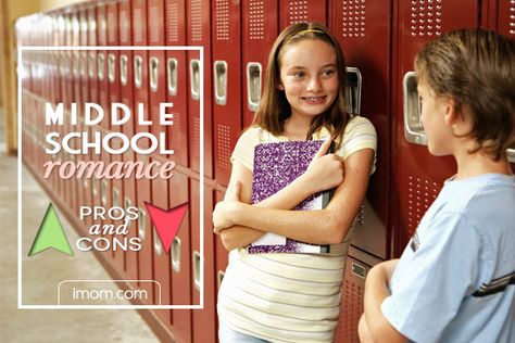 Middle school romance has some definite pros and cons. Learn what they are before your tween gets involved in a romantic relationship. Cute Middle School Date Ideas, How To Get A Girlfriend In Middle School, Middle School Romance, Middle School Relationships Goals, Middle School Relationships Advice, Middle School Dating, School Quiz, Woman Meme, Middle School Hacks