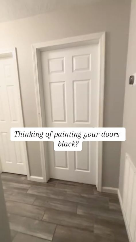 Transformations Before/After | If you had doubts about painting your doors black @britteny.gee Morganbritteny TikTok erased them all with her project 😍 | Instagram Paint Doors Black, Interior Door Colors, Diy Interior Doors, Home Library Design, Diy Remodel, Black Doors, Door Color, Painted Doors, Diy Home Improvement