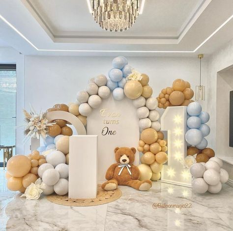 1st Birthday Babyboy Decoration, Teddy Bear Theme Decoration, Bear Themed Birthday Party Decorations, Dekoracije Za Prvi Rodjendan, Akikah Decoration, Teddy Bear Theme Party Decorations, Teddy Bear Theme Birthday, Teddy Bear Birthday Theme, Baby Boy Birthday Decoration