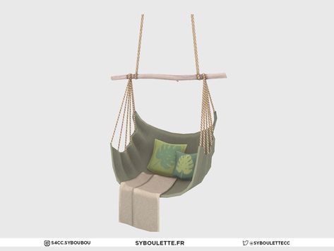 The Sims Resource - Dino - Hanged chair (short height) Front Porch Rocking Chairs, Rocking Chair Porch, Mod Decor, Sims 4 Clutter, Sims 1, Sims Community, Animal Skin, Sims Mods, Sims 4 Cc