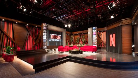 The Netflix Afterparty Production Design Gallery Interior Design Vision Board, Tv Set Design, Tv Studio, Podcast Studio, Virtual Studio, Interior Architecture Drawing, Music Studio Room, Church Stage Design, Netflix Tv