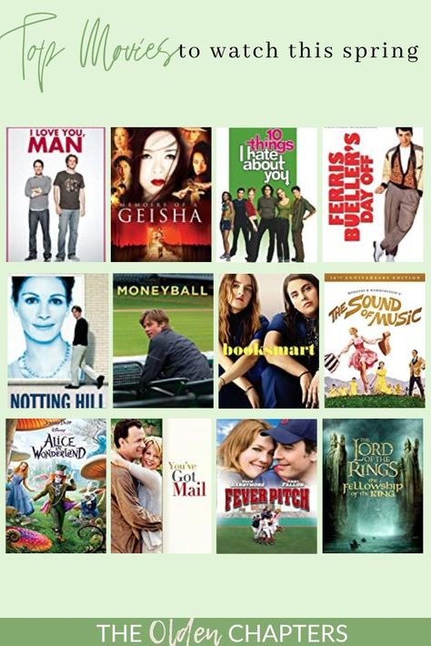 Spring Movies List, Spring Movies, Spring Goals, Movie Bucket List, Spring Movie, Top 10 Movies, Tv Journal, Summer Movies, Winter Movies