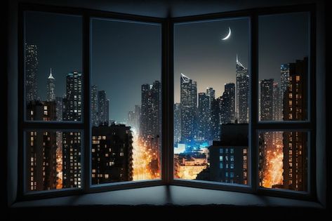 Background For Windows, Window View City, Background Windows, View From A Window, Window At Night, Night City View, View Sketch, Windows Background, City Window