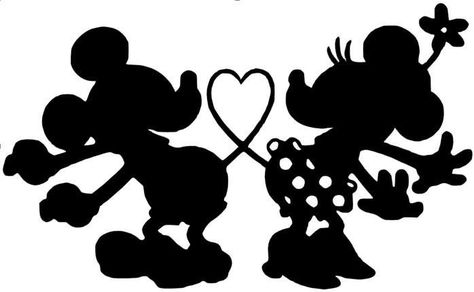 Mickey Und Minnie, Silhouette Disney, Disney Silhouette, Disney Silhouettes, Mouse Pictures, Idee Cricut, Images Disney, Disney Fantasy, Disney Designs