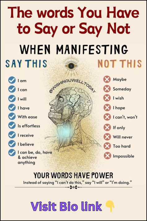 Wealth Affirmations Words To Avoid When Manifesting, Manifesting Words To Use, Manifestation Words To Use, Words To Use When Manifesting, Manifesting Words, Manifestation Words, Wealth Affirmations Law Of Attraction, Manifestation Scripting, Law Of Attraction Wealth