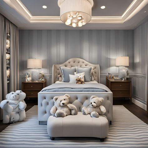 Triplets Nursery Luxury, Triplets Nursery, Nursery Luxury, Toddler Boys Room, Baby Room Inspiration, Nursery Room Boy, Nursery Room Inspiration, Nursery Baby Room, Cute Bedroom Decor