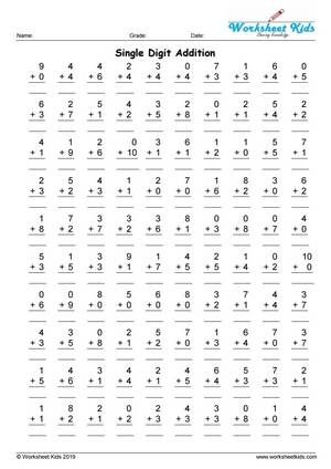 100 Addition problems single digit for grade 1 - Worksheets kids 2nd Grade Math Addition Worksheets Free Printable, Math Sheets For 2nd Grade Free Printable, Addition Worksheets For Kg, Free Math Printables 1st Grade, Maths Sums For Grade 1, Math Adding Worksheets, Kumon Worksheets Free 1st Grade, Math For 1st Grade Worksheets Free, Adding Worksheets First Grade