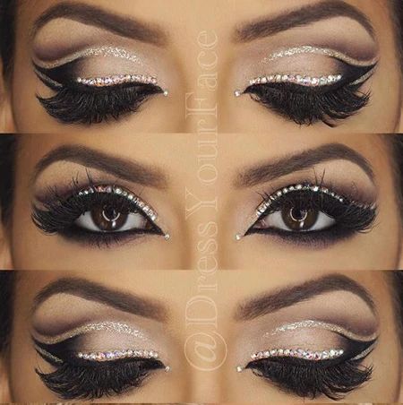 10 Bridal Makeup Ideas and Top Tips for Going DIY – Clear Wedding Invites Burlesque Makeup Ideas, Dance Makeup Competition, Burlesque Makeup, Mac Eyeliner, Ballroom Hair, Carnival Makeup, Dance Makeup, Best Eyeliner, How To Apply Eyeliner