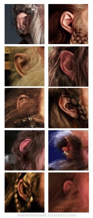 Can you tell them by their ears? The Hobbit Thorin, Thorin Oakenshield, Because I Can, Middle Earth, Narnia, Lord Of The Rings, Tolkien, The Hobbit, Hogwarts